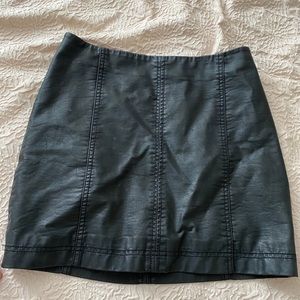 Free People Modern Femme Vegan Leather Mini Skirt